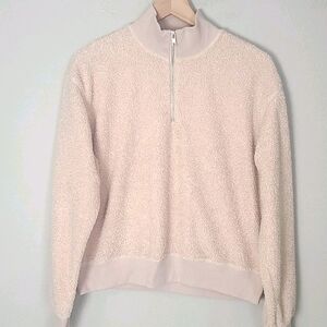 Topshop Fuzzy 1/4 Zip Pullover Size 8